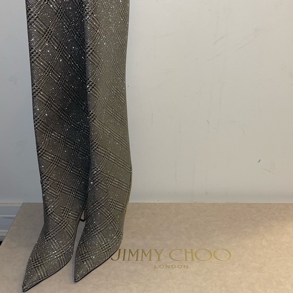 Mavis Plaid Glitter Over-The-Knee boots - Picture 3 of 3